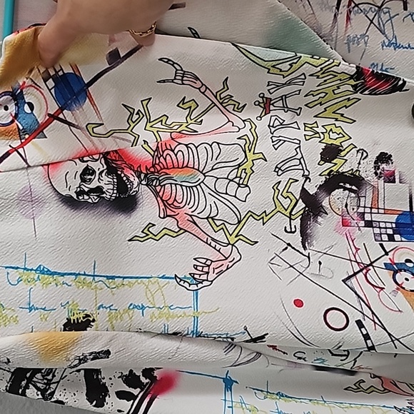 NWOT Graffiti printed Jacket/Blazer - Picture 5 of 10
